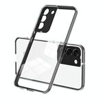 Per Samsung Galaxy S22 + 5G 3 in 1 Custodia per telefono con cornice per PC a colori TPU trasparente (nera)