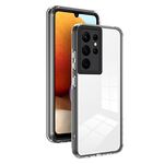 Per Samsung Galaxy S22 Ultra 5G 3 in 1 Custodia per telefono con cornice per PC a colori in TPU trasparente (nero)