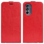 Per Motorola Moto G62 5G R64 Texture Vertical Flip Leather Case (rosso)