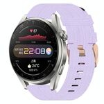 Per Huawei Watch 3 Pro 22mm Nylon Woven Watch Band (Light Purple)