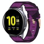 Per Samsung Galaxy Watch Active 2 Cinturino in nylon intrecciato da 44 mm 20 mm (viola)