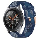 Per Samsung Galaxy Watch 46mm 22mm Cinturino in nylon intrecciato (blu)