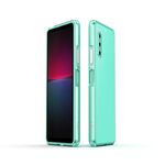 Per Sony Xperia 10 Ⅳ Protezione per obiettivo serie Aurora + custodia protettiva per telefono con struttura in metallo (verde + argento)