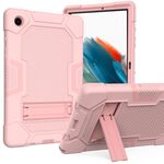 Per Samsung Galaxy Tab A8 10.5 2021 X200 Robot a colori a contrasto Custodia in silicone + PC Tablet (oro rosa)