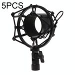 Supporto per montaggio antiurto in plastica da 5 pezzi per microfono a condensatore da 46 mm (nero)