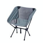 Sedia pieghevole portatile piccola per il tempo libero da campeggio all'aperto (grigio)