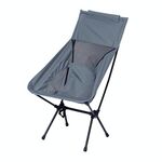 Sedia pieghevole portatile grande da campeggio all'aperto per il tempo libero da spiaggia (grigio)