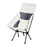 Sedia pieghevole portatile grande da campeggio all'aperto per il tempo libero da spiaggia (bianco)