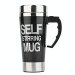 FX-589 Tazza da caffè con agitazione automatica in acciaio inossidabile 304 da 400 ml (nero)
