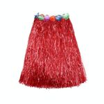 3 pezzi hawaiani hula party show dress up puntelli, dimensioni: 80 cm (doppio strato rosso)