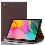 Per Samsung Galaxy Tab A7 T500 custodia in pelle retrò in pelle (marrone scuro)