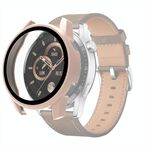 Per Huawei Watch GT 3 46mm PC + custodia protettiva in vetro temperato (rosa)