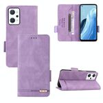 Per OPPO Reno7 A JPN Custodia per cellulare in pelle con chiusura magnetica (viola)