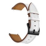 Per Amazfit GTR 3 / GTR 3 Pro Cinturino per orologio in pelle con filo per cucire di primo strato (bianco)