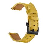 Per Amazfit GTR 3 / GTR 3 Pro Cinturino per orologio in pelle con filo per cucire di primo strato (giallo)