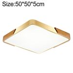 Macaron in legno LED a soffitto quadrato, luce 3 colori, dimensioni: 50 cm (oro)