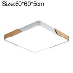 Macaron in legno LED a soffitto quadrato, luce 3 colori, dimensioni: 60 cm (bianco)