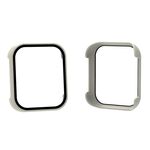 Per OPPO Watch 2 42mm PC + custodia protettiva per orologio in vetro temperato (bianco avorio)