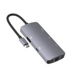 UC910 6-IN-1 Type-C a HD + PD3.0 + RJ45 + USB3.0 + USB2.0 x 2 Adattatore per motivi