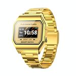 KW18  IP67 0.96 inch Steel Watchband Color Screen Smart Watch(Gold)