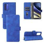 Per Motorola Moto G51 5G Skin Feel custodia in pelle flip magnetica (blu)