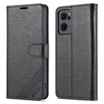 Per OPPO RENO7 SE 5G AZNS Sheepskin Texture flip in pelle custodia in pelle (nero)