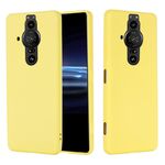 Per SONY XPERIA PRO-Pure Pure Color Liquid Phone Custodia in silicone (Giallo)