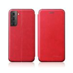 Per Samsung Galaxy S22 + 5G Custodia in pelle magnetica texture retrò (rosso)