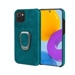 Custodia per telefono PU porta ad anello per Samsung Galaxy A03 164mm (cyan)