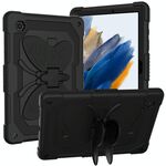 Per Samsung Galaxy Tab A8 10.5 2021 BEIGE PC + custodia in silicone (nero)