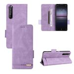 Per la custodia del telefono della chiusura magnetica di Sony Xperia 1 II (viola)