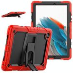 Per Samsung Galaxy Tab A8 10.5 2021 Custodia protettiva in silicone in silicone nero antiurto (rosso)