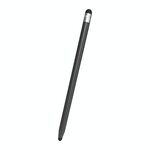 Universal Two-end Rubber Nibs Capacitive Stylus Pen with Magnetic Cap (Black)
