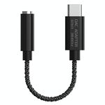 Ta12-R2 USB-C / Type-C maschio a 3,5 mm Audio femmina 8-Strand singolo Crystal Braid Adapter auricolare (grigio nero)
