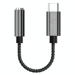 Ta12-R2 USB-C / Type-C maschio a 3,5 mm Audio femmina 8-Strand singolo cristallo rame rame adattatore auricolare (grigio)