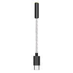 Ta12-R USB-C / Type-C maschio a 3,5 mm audio femmina singolo cristallo rame rame adattatore auricolare (argento)