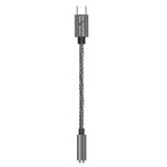 TA12-R2 USB-C / TYPE-C maschio a 3,5 mm audio femmina singolo cristallo rame Adattatore auricolare (grigio nero)