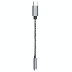 Ta12-R2 USB-C / Type-C maschio a 3,5 mm audio femmina singolo cristallo rame rame adattatore auricolare (grigio)