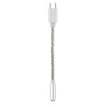 Ta12-R2 USB-C / Type-C maschio a 3,5 mm audio femmina singolo cristallo rame Adattatore auricolare auricolare (rame + argento)
