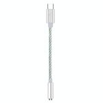 Ta12-R2 USB-C / Type-C maschio a 3,5 mm audio femmina singolo cristallo rame rame adattatore auricolare (argento)