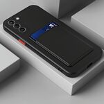 Per Samsung Galaxy S22 5G Skin Feel card a contrasto con pulsante di colore TPU Cassa del telefono TPU (nero)
