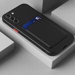 Per Samsung Galaxy S22 + 5G Skin Feel card a contrasto con pulsante di contrasto del pulsante TPU (nero)