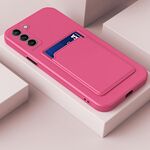 Per Samsung Galaxy S22 + 5G Skin Feel card a contrasto con pulsante di contrasto con tasto TPU (Rose Red)