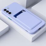 Per Samsung Galaxy S22 + 5G Skin Feel card a contrasto con bottone di colore TPU Cassa del telefono TPU (viola)