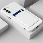 Per Samsung Galaxy S22 + 5G Skin Feel card a contrasto con tasto colore TPU Custodia per telefono TPU (bianco)