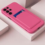 Per Samsung Galaxy S22 Ultra 5G Skin Self Sent'And Pulsante a contrasto con tasto TPU Telefono cellulare (Rose Red)