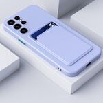 Per Samsung Galaxy S22 Ultra 5G Skin Feel card Contrast Color Button Pulsante TPU Telefono (viola)