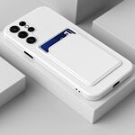 Per Samsung Galaxy S22 Ultra 5G Skin Sent'ear Sent'And Scheda Contrasto Colore Pulsante Telefono TPU (bianco)