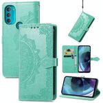 Per Motorola Moto G71 Mandala Flower Flip Flip Leather Case (verde)