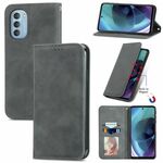 Per Motorola Moto G51 Retro Skin Feel GRANDETIC HORIGESS HORIGLY PELLE IN PELLE PELLE (Grigio)